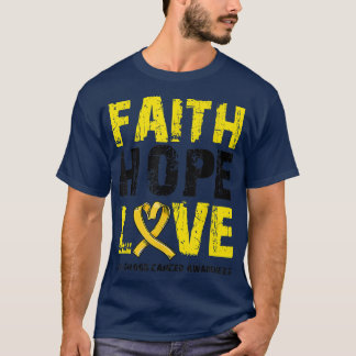 Faith Hope Liebe Childhood Cancer Awareness1644 T-Shirt