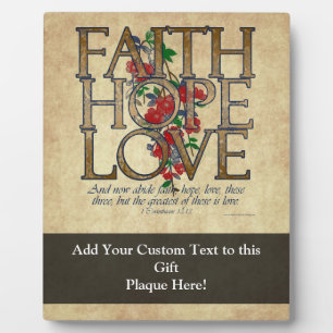 Faith Hope Liebe Christlich Bible Verse Fotoplatte