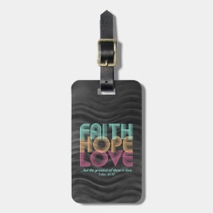 Faith Hope Liebe Christlich Bible Verse Retro Gepäckanhänger
