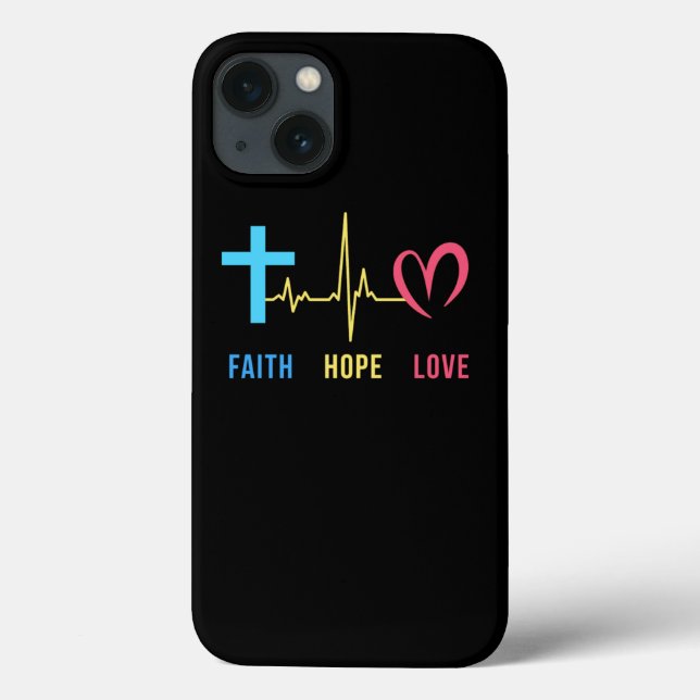 Faith Hope Liebe Christlich Heartbeat  Case-Mate iPhone Hülle (Rückseite)