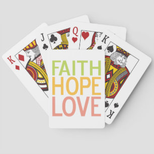 Faith Hope Liebe Christlich Inspiration Cards Spielkarten