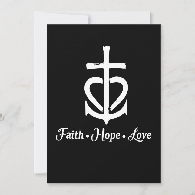 Faith Hope Liebe Cross Anchor Herz Jesus Save The Date (Vorderseite)
