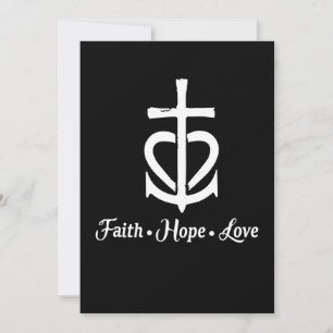 Faith Hope Liebe Cross Anchor Herz Jesus Save The Date