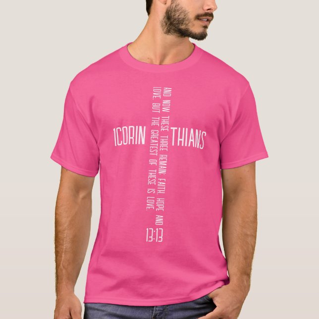 Faith Hope Liebe Cross Christlich Shirt (Vorderseite)