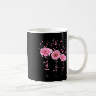 Faith Hope Liebe Daisy Pink Ribbon Brustkrebs Aw Kaffeetasse