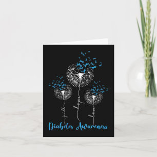 Faith Hope Liebe Dandelion Blume Diabetes Awarenes Karte