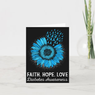 Faith Hope Liebe Diabetes Bewusstsein Karte