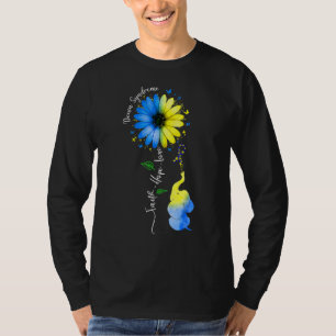 Faith Hope Liebe Down Syndrome Awareness Ribbon Ye T-Shirt