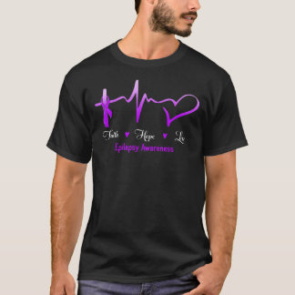 Faith Hope Liebe Epilepsy Awareness Montag Lila Ri T-Shirt