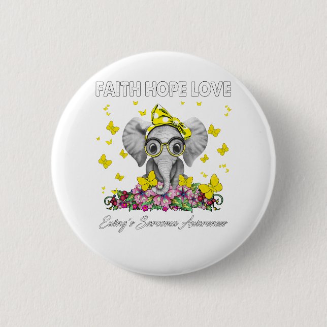 Faith Hope Liebe Ewings Sarcoma Bewusstsein Button (Vorderseite)