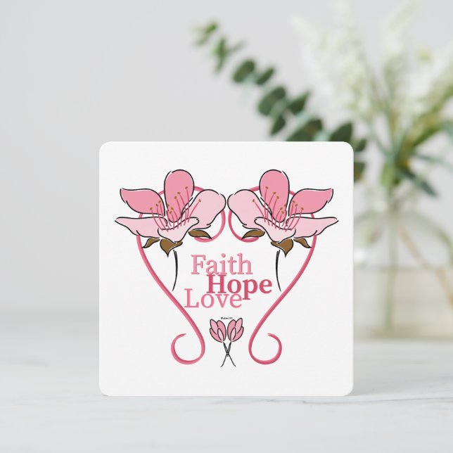 FaItH, HoPe & Liebe Feiertagskarte (Stehend Vorderseite)