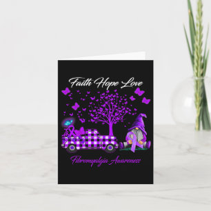 Faith Hope Liebe Fibromyalgie Bewusstseinsgeschenk Karte