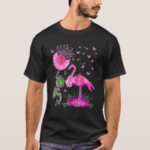 Faith Hope Liebe Flamingo Brustkrebs Bewusstsein P T-Shirt