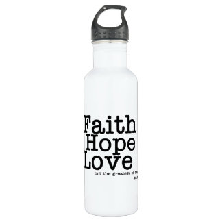 Faith Hope Liebe Flasche Trinkflasche