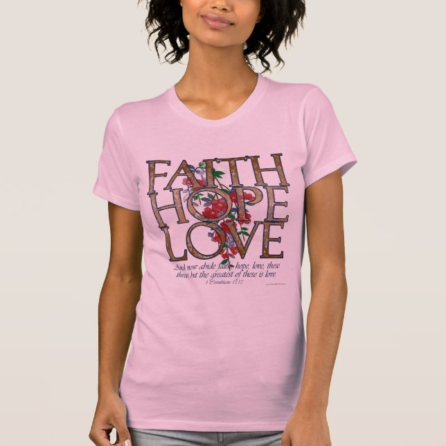 Faith Hope Liebe Floral Women's T - Shirt (Vorderseite)