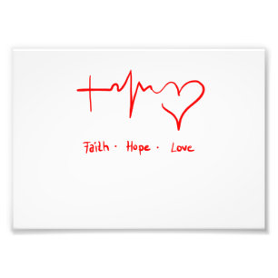 Faith Hope Liebe Fotodruck
