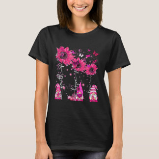 Faith Hope Liebe Gnome Ribbon Breast Cancer Awaren T-Shirt