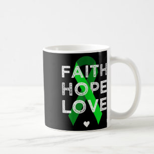 Faith Hope Liebe Green Ribbon Shirt Psychische Ges Kaffeetasse