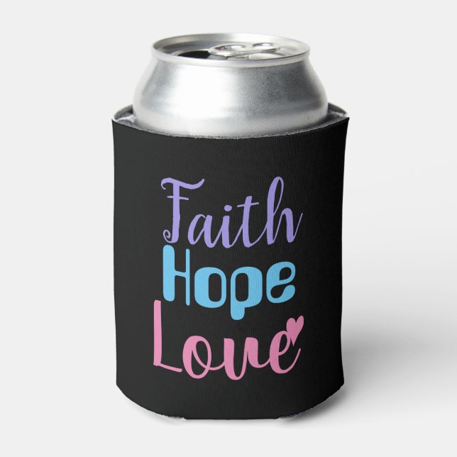 Faith Hope Liebe Herz Inspiration Christlich Dosenkühler (Kanne Vorderseite)