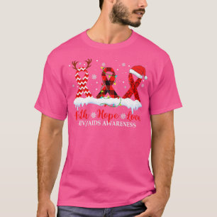 Faith Hope Liebe HIV AIDS Awareness Weihnachten Ri T-Shirt