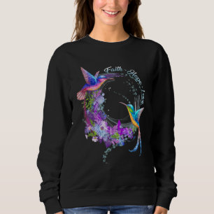 Faith Hope Liebe Hummingbird Hummingbird Picture B Sweatshirt