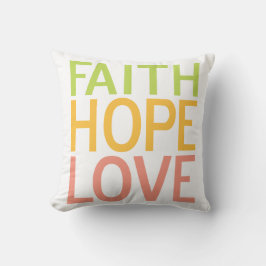 Faith Hope Liebe Inspiration Christlich Pillow Kissen