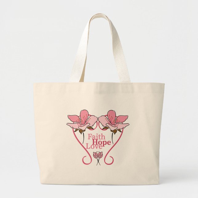 FaItH, HoPe & Liebe Jumbo Stoffbeutel (Vorne)