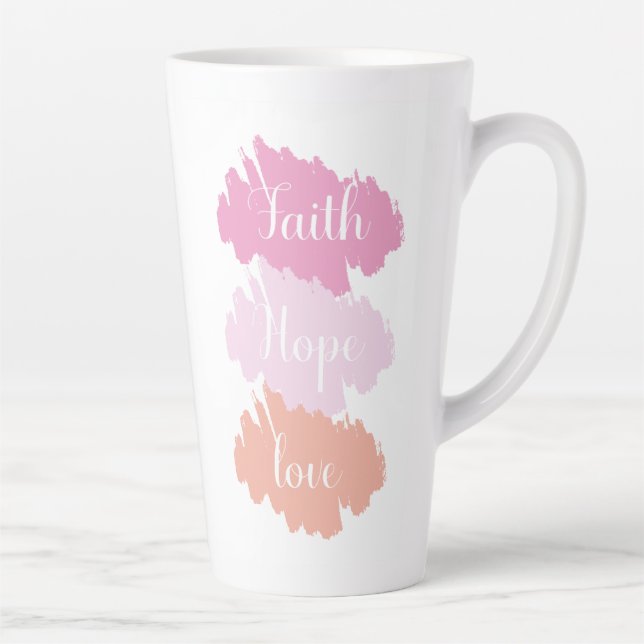 Faith Hope Liebe Kaffee Tasse (Rechts)
