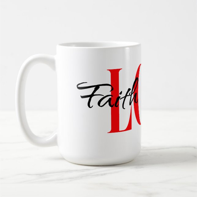 Faith hope Liebe Kaffeetasse (Links)