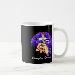Faith Hope Liebe Kämpfe Lila Ribbon Fibromyalgie A Kaffeetasse