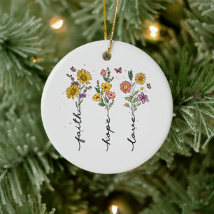 Faith-Hope-Liebe Keramik Ornament