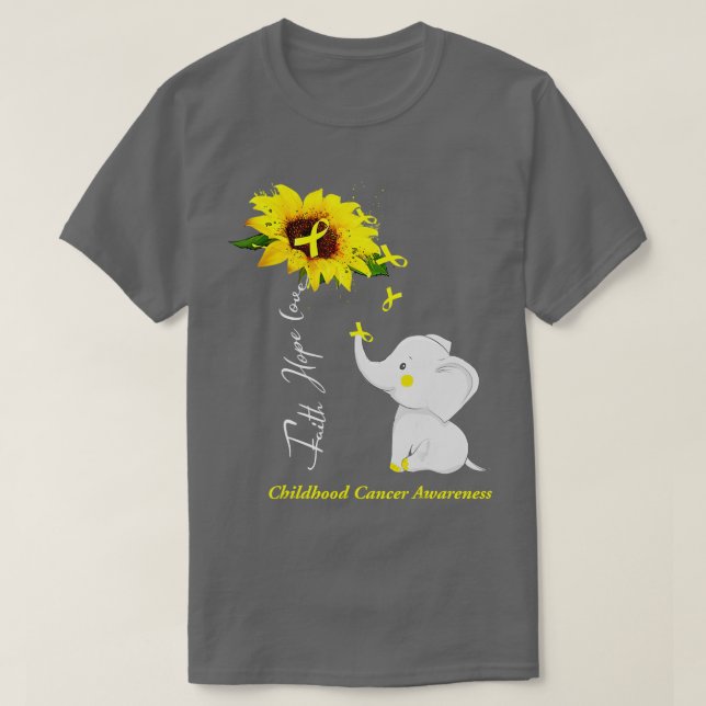 Faith Hope Liebe Kinderkrebsbewusstsein (4) T-Shirt (Design vorne)