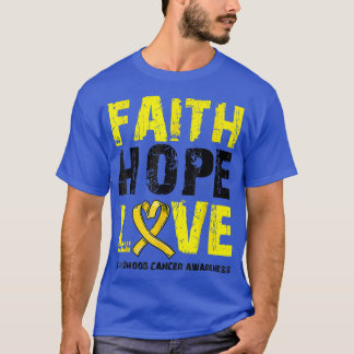 Faith Hope Liebe Kinderkrebsbewusstsein Gold Ri T-Shirt