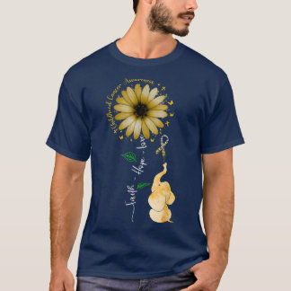 Faith Hope Liebe Kinderkrebsbewusstsein Gold Ri T-Shirt
