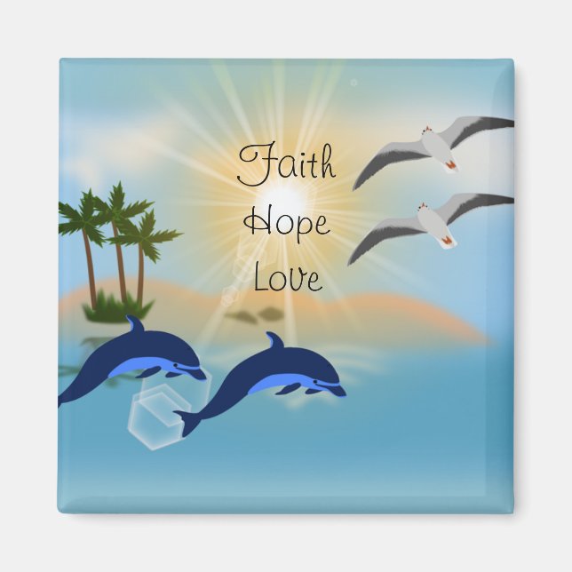 Faith Hope Liebe Kühlschrankmagnet Magnet (Vorne)