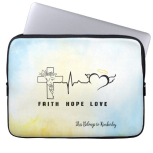 Faith Hope Liebe Laptopschutzhülle
