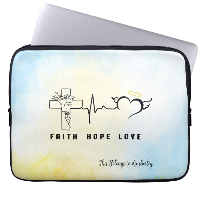 Faith Hope Liebe Laptopschutzhülle (Vorderseite)