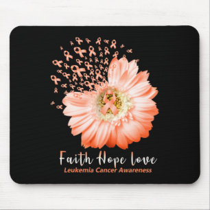 Faith Hope Liebe Leukemia Awareness Orange Ribbon Mousepad