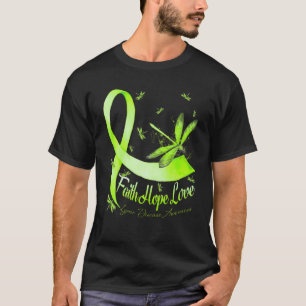 Faith Hope Liebe Lyme Disease Awareness Dragonfly T-Shirt