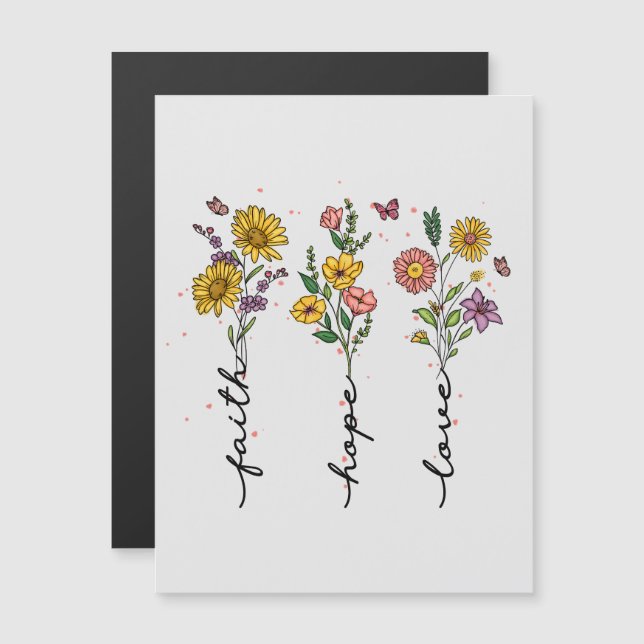 Faith-Hope-Liebe Magnetkarte (Vorne/Hinten)