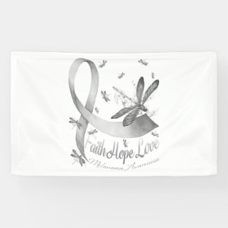 Faith Hope Liebe Melanoma Awareness Dragonfly Banner