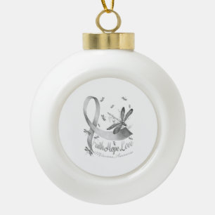 Faith Hope Liebe Melanoma Awareness Dragonfly Keramik Kugel-Ornament