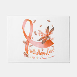 Faith Hope Liebe MS Awareness Dragonfly Fußmatte