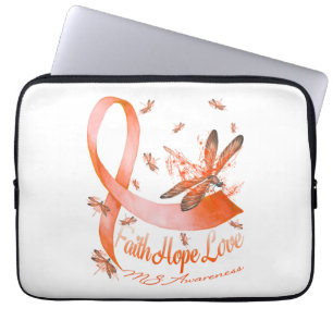 Faith Hope Liebe MS Awareness Dragonfly Laptopschutzhülle