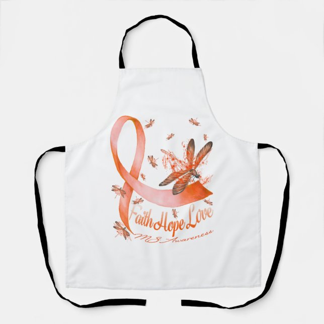 Faith Hope Liebe MS Awareness Dragonfly Schürze (Vorderseite)