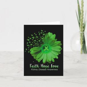 Faith Hope Liebe Nierenerkrankung Bewusstsein Sonn Karte