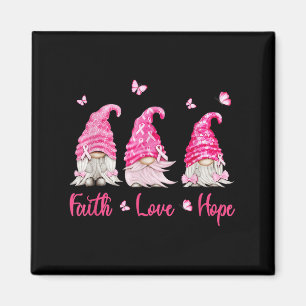 Faith Hope Liebe Nome Breast Cancer Awareness Pink Magnet