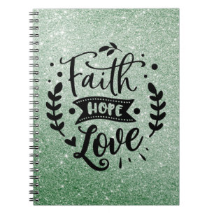 Faith Hope Liebe Notebook Notizblock