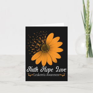Faith Hope Liebe Orange Ribbon Blood Cancsupport Karte