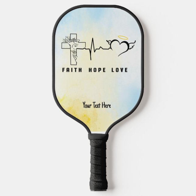 Faith Hope Liebe Pickleball Schläger (Vorderseite)